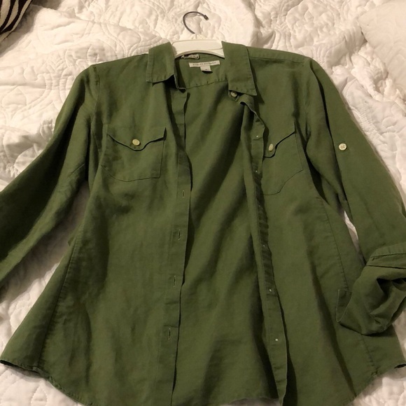 Banana Republic Tops - Olive green button up